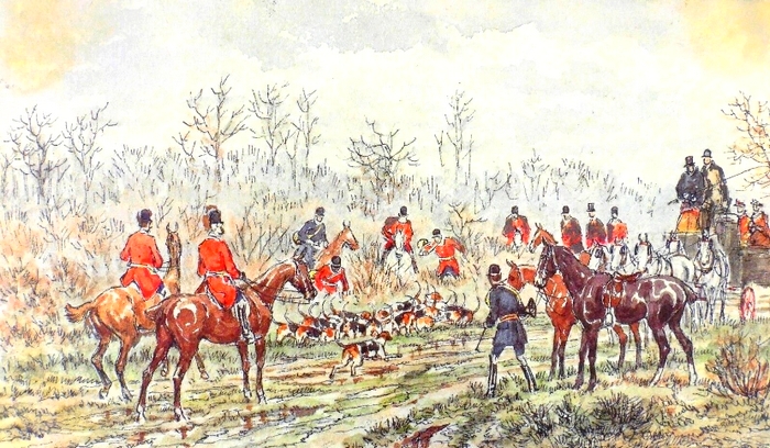 En Montmorency - Ragot attaqué au Blanc Manteau (1892) - Don à la Société de Vènerie